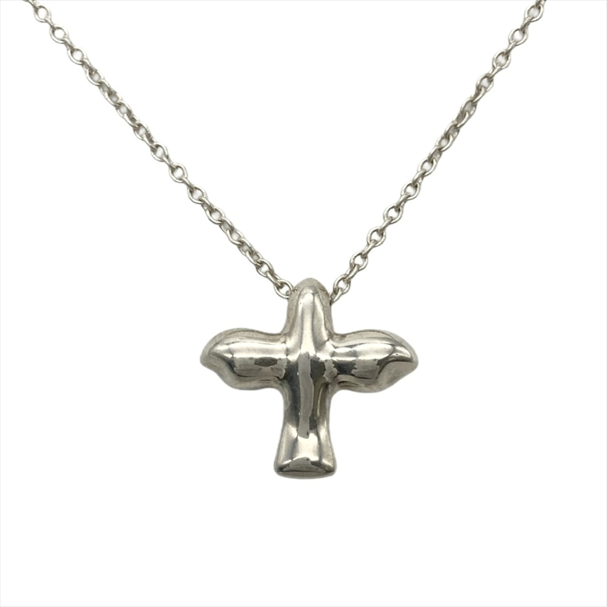 Tiffany & Co. Bird Cross Necklace, Sv925, 2.4g, Silver, Women's.